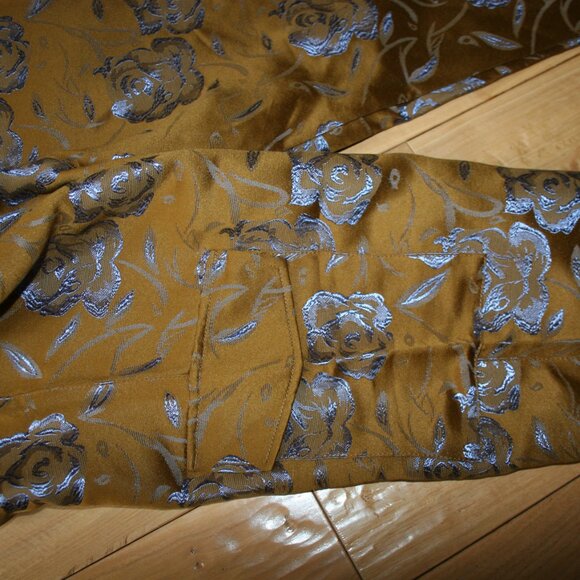 Anthropologie Cargo/Balloon Pant Blue Flower Motif Size M - Picture 2 of 12